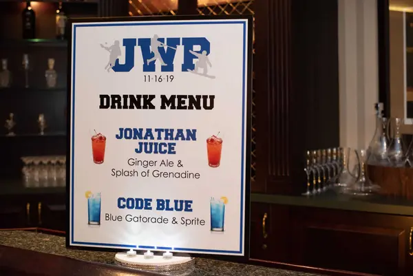 Bar Mitzvah Signature Drink Sign