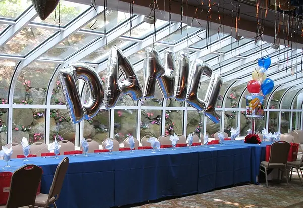 Mylar Name in Balloons Arch