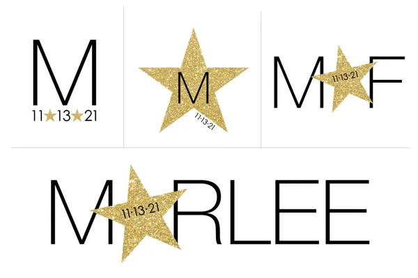 Star Themed Bat Mitzvah Logo